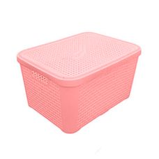 Caixa Organizadora Rattan Alta Rosa 23L - Arca Plast