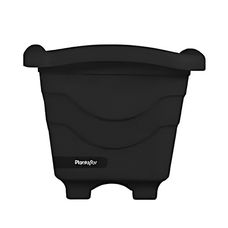 Vaso Para Planta e Flor Plástico Quadrado Preto - Arca Plast