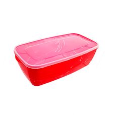 Pote Ondas Retangular 5 Litros Vermelho - Arca Plast