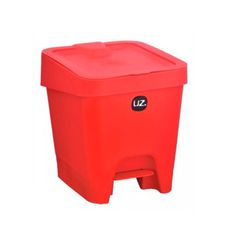 Lixeira Com Pedal Slim 8 Litros Vermelho - Uz