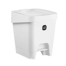 Lixeira Com Pedal Slim 8 Litros Branco - Uz