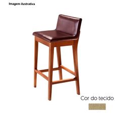 Banqueta Jobim Tecido 200 B Cinamomo Claro - Móveis Rafana