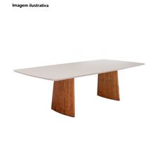 Mesa de Jantar Malta Plus 2,40mx1,20m Laminado Cinamomo Claro - Móveis Rafana
