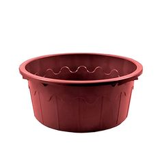 Bacia Plástica Ondas 40 Litros Vermelha - Arca Plast