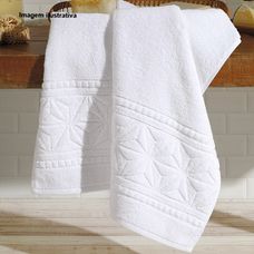 Toalha de Rosto Jacquard Confort 50x90cm FJ-7150 Branco - Dohler