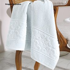 Toalha de Rosto Jacquard Confort 50x90cm FJ-7206 Azul Claro - Dohler