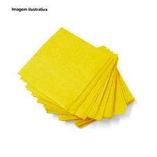 Guardanapo de Papel Crepado 19,5x22,5cm Amarelo com 60 Unidades - Camp Festas