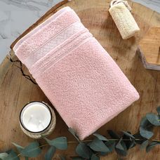 Toalha de Banho Jacquard Premium 70x140cm FJ-7177 Rosa - Dohler
