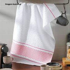 Pano de Copa Para Bordar 45x70cm Felpudo Jacquard Vitoria Liso Rosa - Dohler