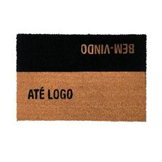 Tapete Capacho Fibra de Coco Uzoo 75x45cm Estilo Até Logo