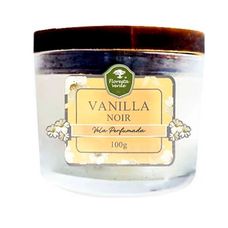 Vela Vidro Vanilla Noir 100g - Floresta Verde