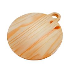 Tábua de Pinus Redonda Com Pegador 21x26cm - Art Pinus