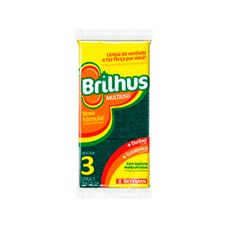 Esponja Brilhus Econômica Com 3 Unidades