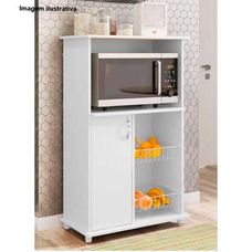 Balcão de Cozinha com Fruteira 1 Porta NT 3075 Branco - Notável Móveis