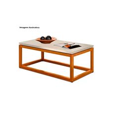 Mesa de Centro Supreme Off White/Amêndoa - Tebarrot Móveis