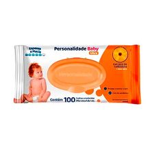 Toalhas Umedecidas Personalidade Baby Ultra com 100 Unidades