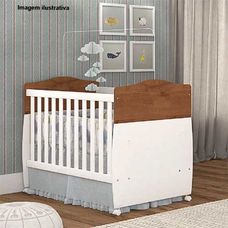 Berço Mini Cama Conforto Savana/Branco - Permóbili