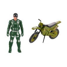 Boneco Fatal War Exército com Moto - Bs Toys