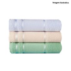 Toalha de Lavabo Louise Ponto Russo Branco - Lufamar