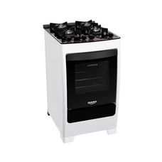 Fogão 4 Bocas Branco com Mesa de Vidro Dako Supreme Glass Bivolt