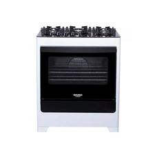Fogão 5 Bocas Branco com Mesa de Vidro Dako Supreme Glass Bivolt