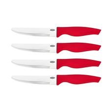 Conjunto de Facas Brinox Para Churrasco Jumbo Cross 4 Peças Vermelho