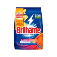 Lava Roupas em Pó Brilhante Roupas Brancas e Coloridas Limpeza Total 1,6kg