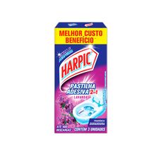 Harpic Pastilha Adesiva 2 em 1 Lavanda com 3 Unidades
