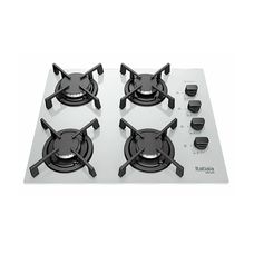 Cooktop Itatiaia Vitrum 4 Bocas Super Automático Branco Bivolt
