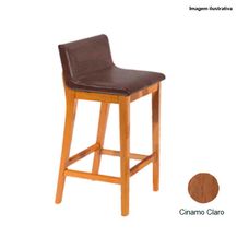 Banqueta Jobim Corano Café York Cinamomo Claro - Móveis Rafana