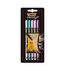 Caneta Bic Hidrográfica Intensity 0.4mm Pastel Com 5 Cores