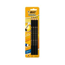 Lápis Preto Sextavado Evolution N° 2 HB Com Corpo Preto 4 Undades - Bic