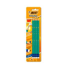 Lápis Bic Evolution Verde Hexagonal Com Borracha Com 4 Unidades