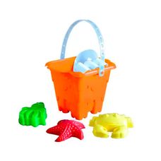Baldinho de Praia Laranja 5 Peças - Arca Plast