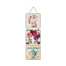 Quadro Decorativo 3 Partes em MDF Com Corda Sisal 35x10cm QTP002 - Multiarte