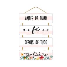Quadro Decorativo 4 Partes em MDF Com Corda Sisal 39x28cm QQP013 - Multiarte