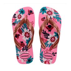 Chinelo Havaianas Kids Flores Pink Lemonade 25/26