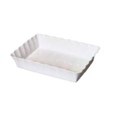 Travessa Retangular Canelatta Le Chef Branca 6,5x22x14cm - Paramount
