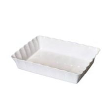 Travessa Retangular Canelatta Le Chef Branca 6,5x26x18cm - Paramount