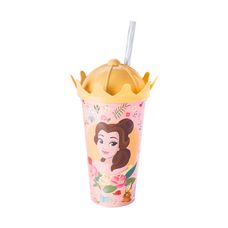 Copo Com Tampa Coroa e Canudo Bela 500ml - Plasútil