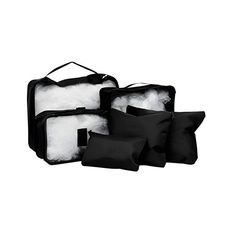 Kit Organizador Para Mala Travel Preto Com 6 Peças - Mai Home
