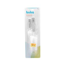 Kit Escovas Para Mamadeira e Bico Cinza - Buba