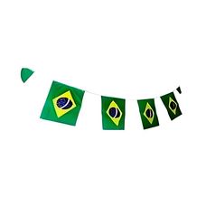 Bandeirola Plástica Brasil 10 Metros 14x21cm - Dollar Brasil