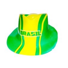 Chapéu Cowboy Plástico de Listras Cores do Brasil - Dollar Brasil