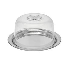 Porta Queijo Inox Com Tampa Acrílica - Em Casa Tem