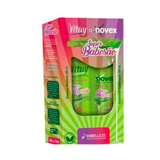 Kit Shampoo 300ml + Condicionador 200ml Vitay Novex Super Babosão