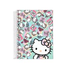 Caderno Espiral Colegial Capa Dura 10x1 Hello Kitty 160F - Jandaia - Capas Sortidas