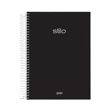 Caderno Espiral C/D Universitário 10x1 Stilo Preto 160F - Jandaia