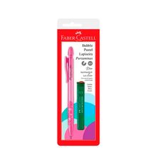 Lapiseira Faber-Castell Bubble Rosa 0.5mm + Grafite