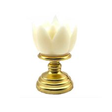 Vela Castiçal de Plástico Elétrica Flor 12cm - Comercial Carvalho